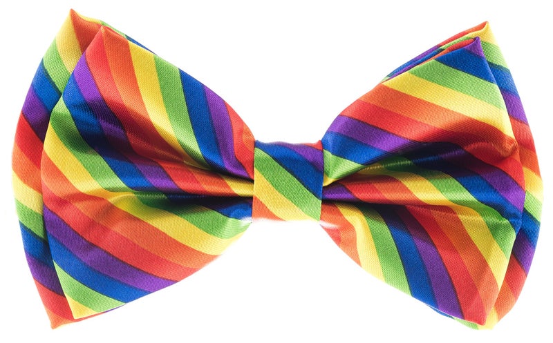 Man of Men - Men's Bowtie - Multi Color Rainbow Bow Tie - Image 1