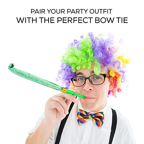 Man of Men - Men's Bowtie - Multi Color Rainbow Bow Tie - Image 5