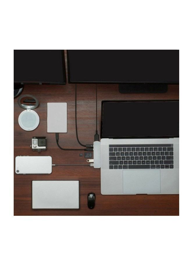 نيبمينينت - محول قارئ بطاقات USB-C‎ ‏7 في 1 متعدد المنافذ أبيض - Image 1