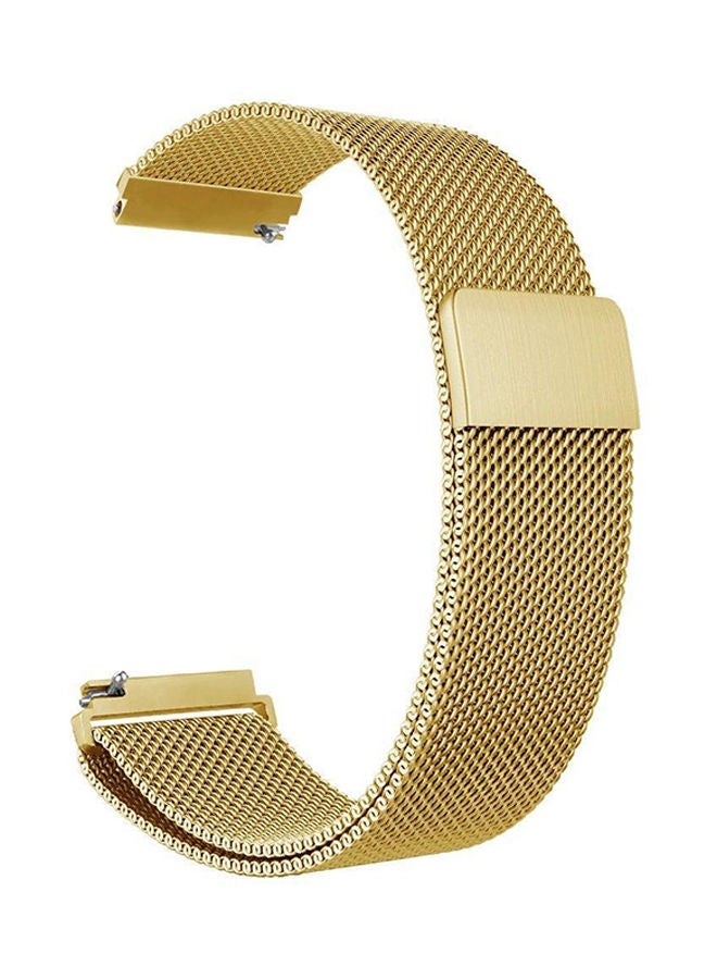 NIBEMINENT Stainless Steel Band For Samsung Gear S3 Frontier / Classic Gold