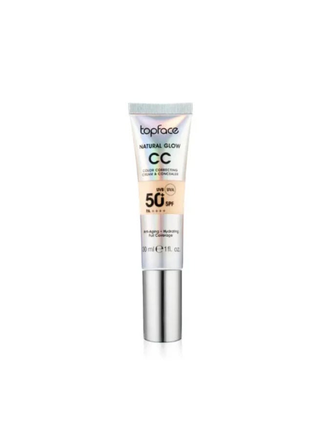 Natural Glow Cc Color Correcting Cream & Concealer 50+ Spf