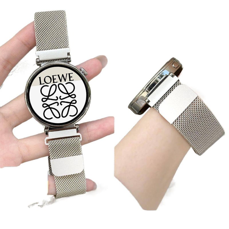 Pink Nylon Loop Strap Smartwatch Band Compatible with Samsung Galaxy Watch 7 Classic with Adjustable Fit Replacement Strap for Daily Wear - JOVA - Image 4
