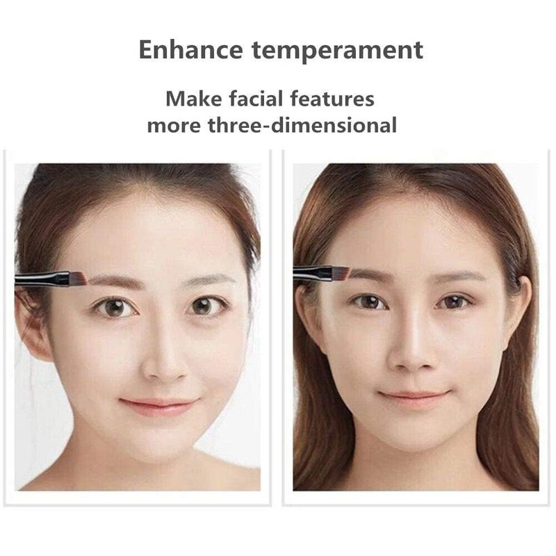 UOCK Eyebrow powder three-color brow disc waterproof eyebrow powder eyebrow makeup kit eyebrow filler to shape natural eyebrows (03# Skin color, brown, gray-black) - Image 4