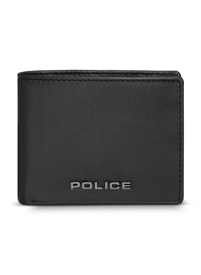 Police Genuine Leather Bi-fold Wallet & Twist Ballpoint Pen Gift Set for Men