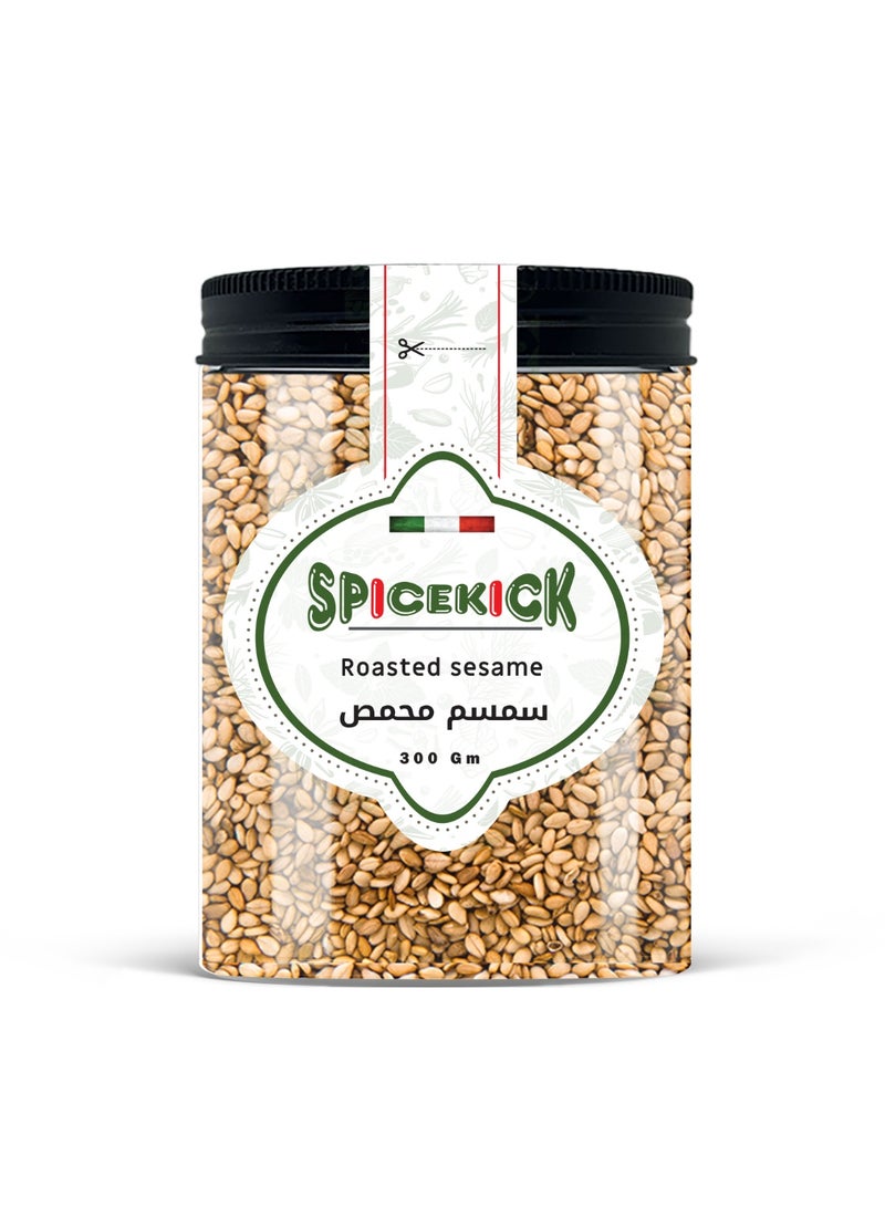 Spicekick Toasted White Sesame Seeds, 300g, Rich Flavor, for Desserts, Baked Goods and Sauces