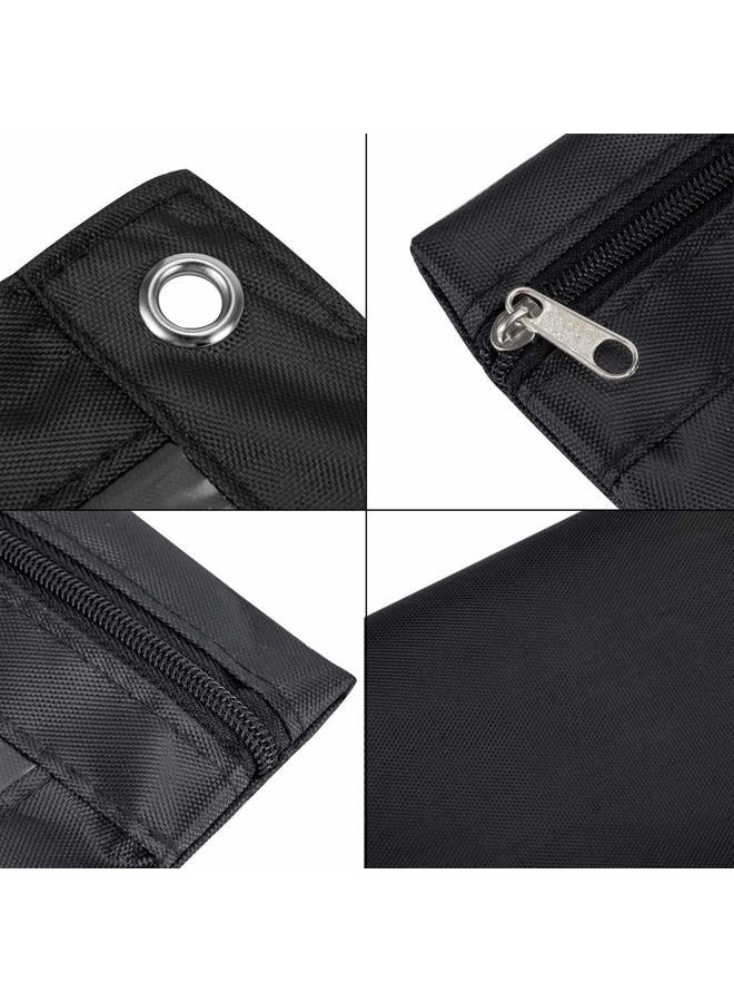 WODISON 18-Packs 3 Ring Pencil Pouch with Clear Window School Classroom Binder Pocket Case Office Stationery Bag Black - Image 5
