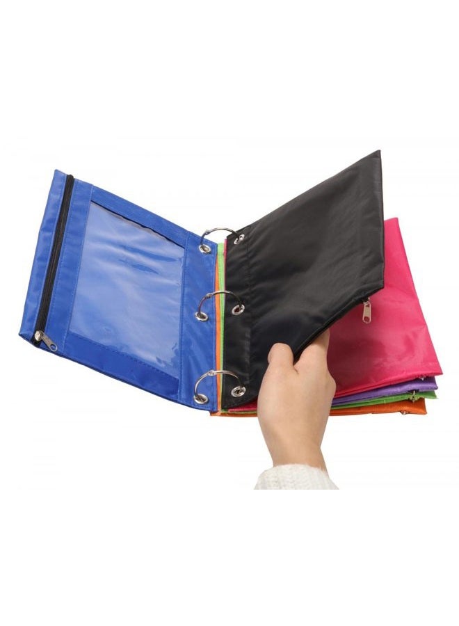 WODISON 18-Packs 3 Ring Pencil Pouch with Clear Window School Classroom Binder Pocket Case Office Stationery Bag Black - Image 4