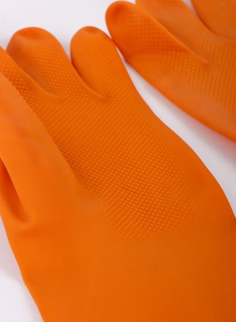 Pair Of Multi-Functional Rubber Gloves Orange M - Image 5
