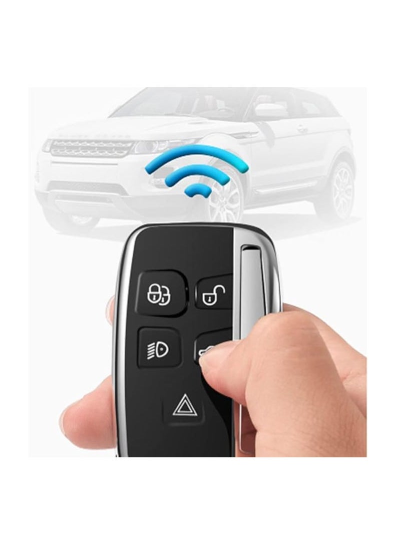 Generic - Range Rover Key Cover - Key Fob Case for Land Rover Defender, Discovery, Evoque, Velar & Jaguar XF, XJ, XJL, XE, F-PACE, 5-Button TPU Full Shell Remote Key Chain - Image 1