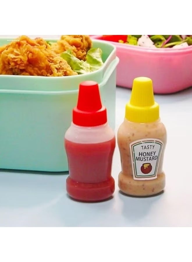 Dolar 2-piece set of small sauce bottles – refillable containers for ketchup, mayonnaise, and mustard for picnics and lunchboxes - Image 4