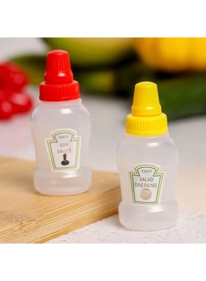 Dolar 2-piece set of small sauce bottles – refillable containers for ketchup, mayonnaise, and mustard for picnics and lunchboxes - Image 3