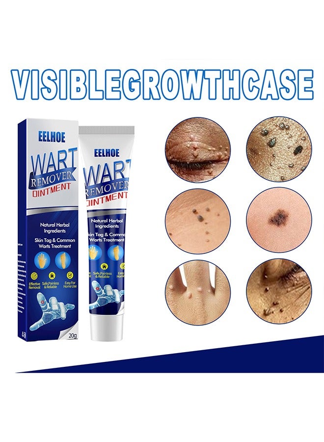 EELHOE Wart Removal Ointment Natural Herbal，Wart Remover Treatment Skin Repair Cream Against Moles Warts Use On Any Parts Of Body 20g - Image 2