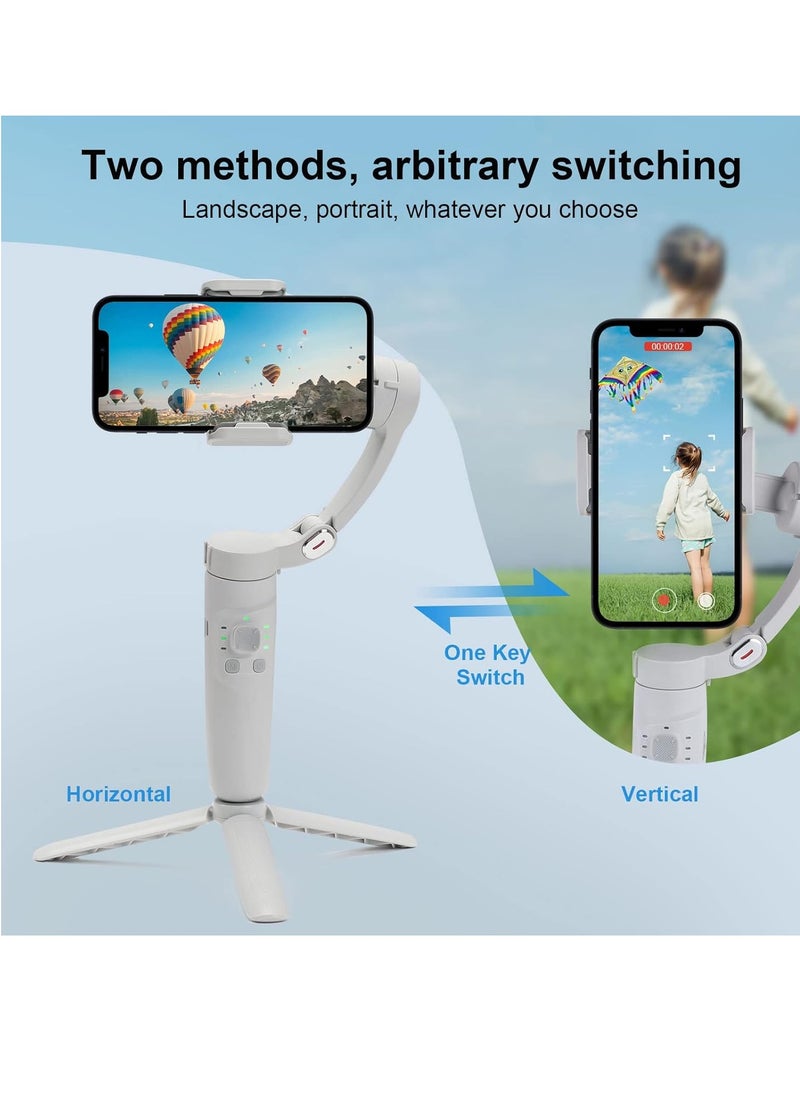 ELTRAZONE - Gimbal Stabilizer for Smartphone, 3 Axis Foldable Pocket Handheld Gimbals, Anti-Shake Face Tracking Bluetooth Control Selfie Stick Compatible with iPhone Android Tiktok YouTube Vlog Video - Image 1