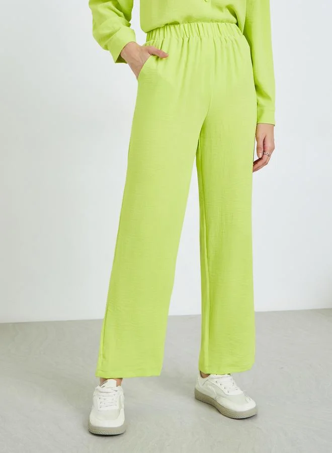 Take Two Green Green Long Sleeve Buttoned Shirt and Pants Co-Ords for Women | Best Price UAE