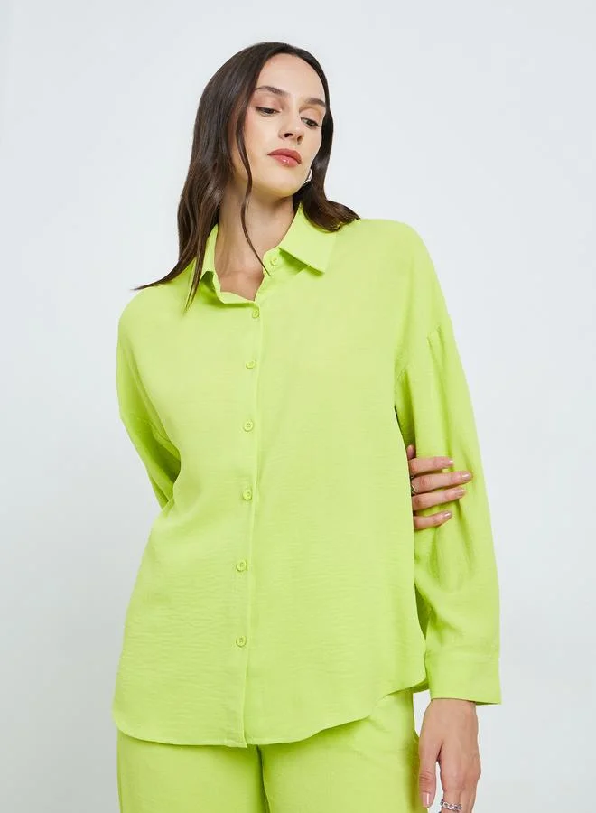 تايك تو طقم بنطال وقميص بأزرار وأكمام طويلة