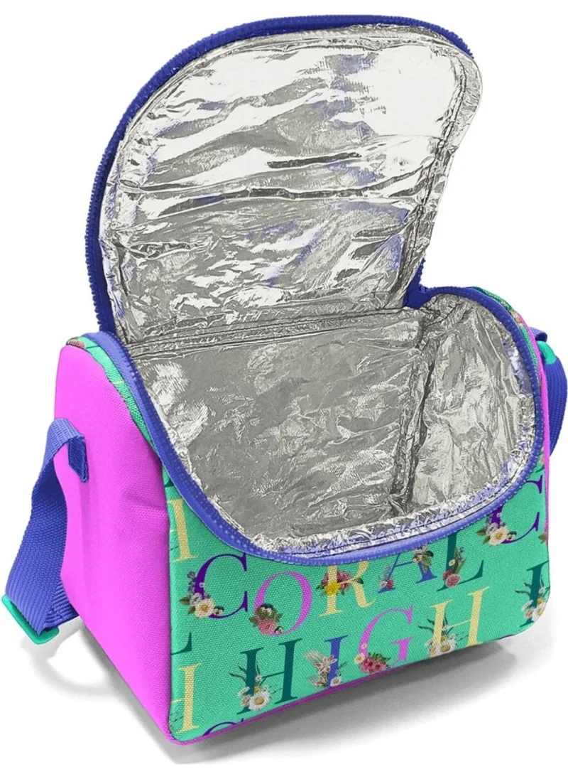 CORAL HIGH Girl's Pink Water Green School Lunchbox - Thermo Insulated