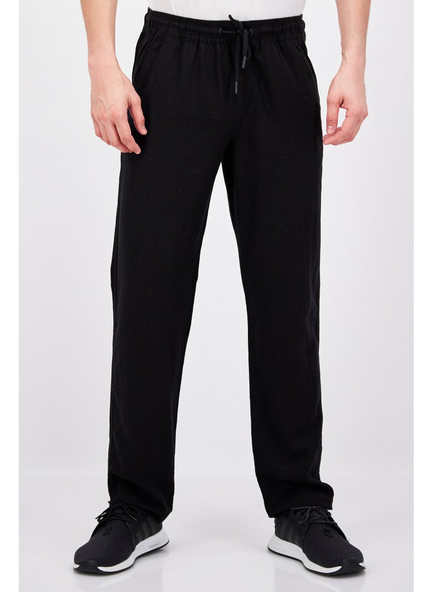 Threadbare - Men Regular Fit Solid Pant, Black - Image 1