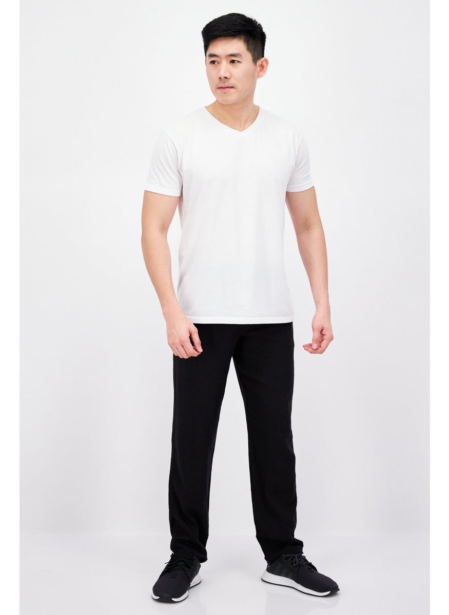 Threadbare - Men Regular Fit Solid Pant, Black - Image 1
