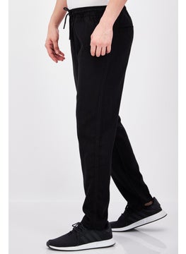 Threadbare Men Regular Fit Solid Pant, Black  - Image 4