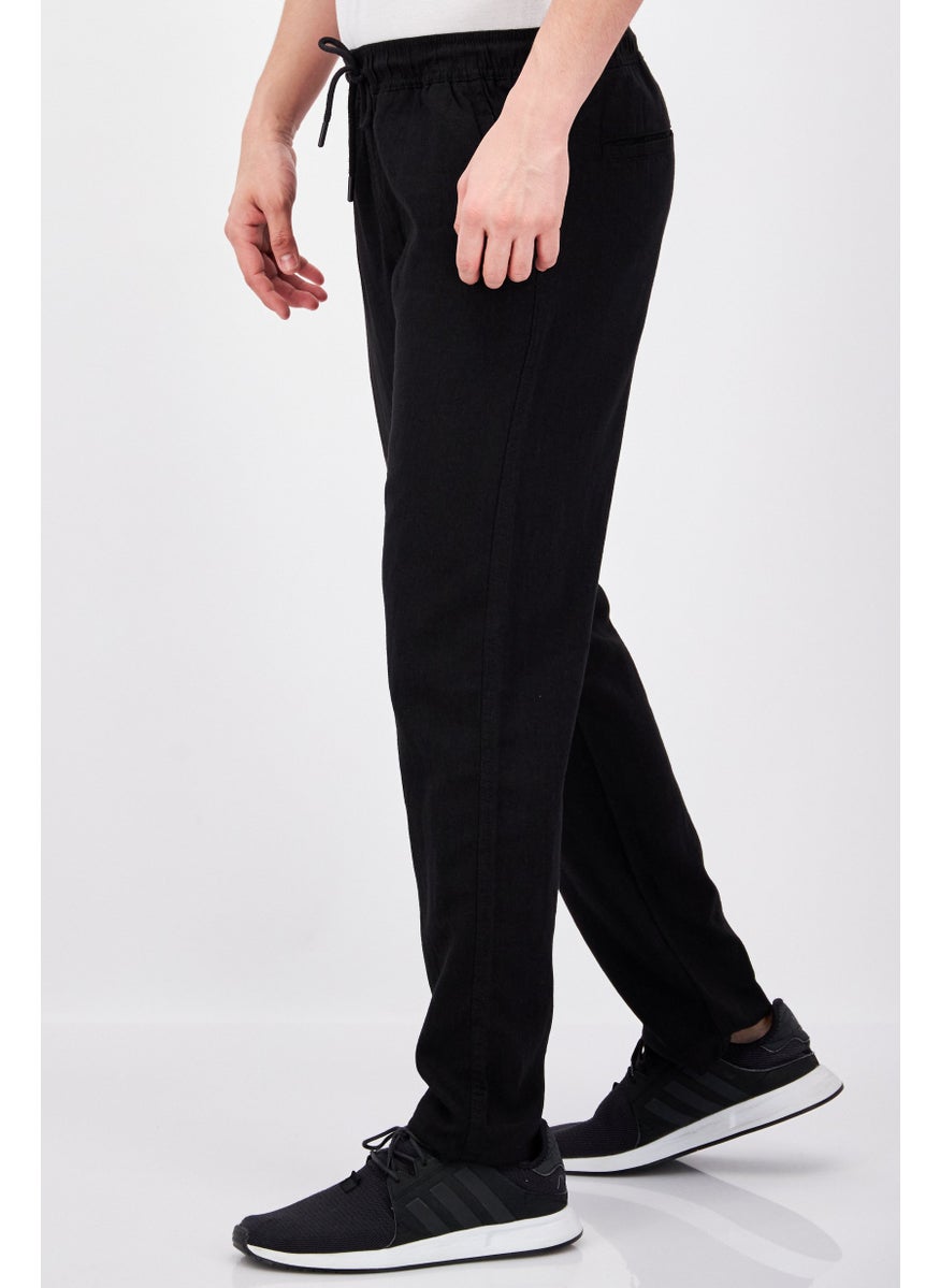 Threadbare - Men Regular Fit Solid Pant, Black - Image 1
