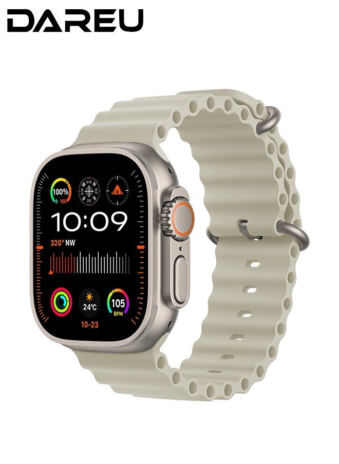 DAREU - AI Smartwatch with 2.02” AMOLED Display, 485x520px Resolution, Real-Time Photo Preview, Customizable Dials, Bluetooth Network Sharing, AI Robot Assistant, WeChat Voice Reply, Wearfit OS - Image 1
