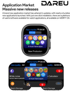 DAREU AI Smartwatch with 2.02” AMOLED Display, 485x520px Resolution, Real-Time Photo Preview, Customizable Dials, Bluetooth Network Sharing, AI Robot Assistant, WeChat Voice Reply, Wearfit OS  - Image 3