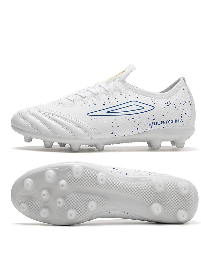 SKT Shiketro Low-top Football Shoes For Men And Women With Long Spikes, Long Spikes, Non-Slip Adult Grass Professional Training Shoes, Outdoor Breathable Sports Shoes, Track And Field Running Mesh Shoes  - Image 1