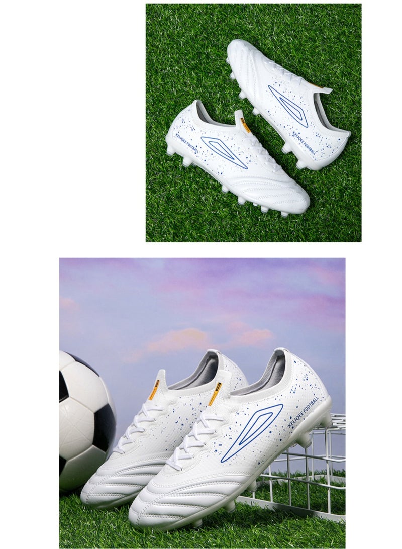 SKT Shiketro Low-top Football Shoes For Men And Women With Long Spikes, Long Spikes, Non-Slip Adult Grass Professional Training Shoes, Outdoor Breathable Sports Shoes, Track And Field Running Mesh Shoes  - Image 2
