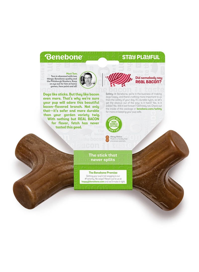 Benebone Bacon Stick Dog Chew Toy Medium - Image 2