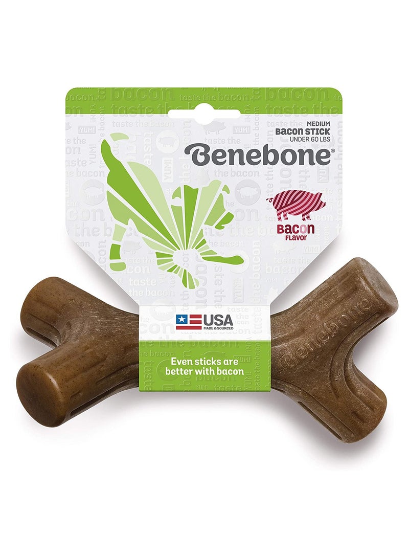 Benebone Bacon Stick Dog Chew Toy Medium - Image 1