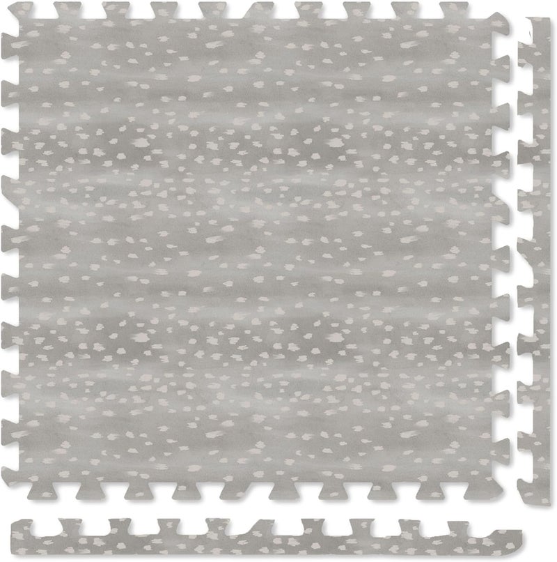 Play Platoon Non-Toxic Large Kids Play Mats for Floors - Extra-Thick Interlocking Foam Tiles. Puzzle Mat Pieces with Border, Neutral Playmat Rug for Toddlers & Children, Beige, 72 x 72 inch - Image 1