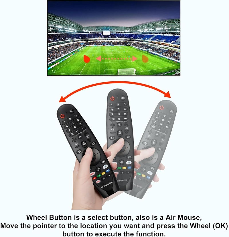 جهاز تحكم عن بعد بصوت سحري لتلفزيونات LG الذكية (Magic Remote)، بديل لأجهزة التحكم AN-MR20GA، AN-MR19BA، AN-MR18BA، مزود بمؤشر ووظيفة الصوت. - Image 5