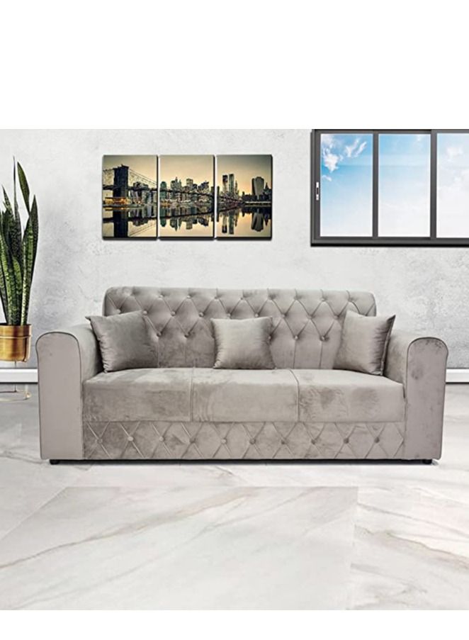 كرنك طقم أرائك فاخر من الكرنك بتصميم عصري مزود بمسند ظهر قابل للتعديل طقم أريكة لغرفة المعيشة مكون من 5 مقاعد - Image 2