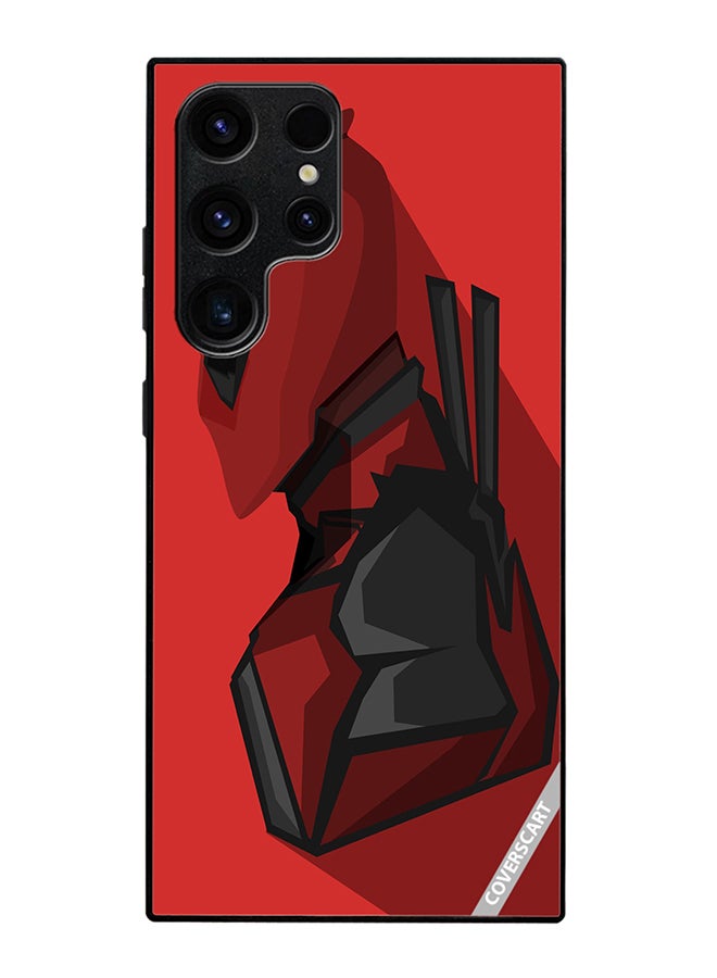 Protective Case Cover For Samsung Galaxy S23 Ultra Deadpool Design Red