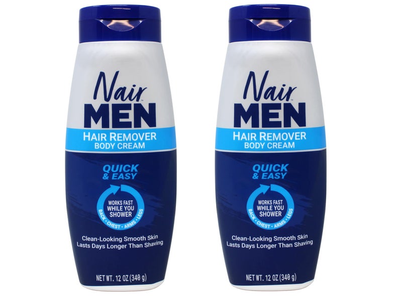 Nair Hair Remover for Men Hair Remover Body Cream, 12 oz (2-Pack) - Image 1
