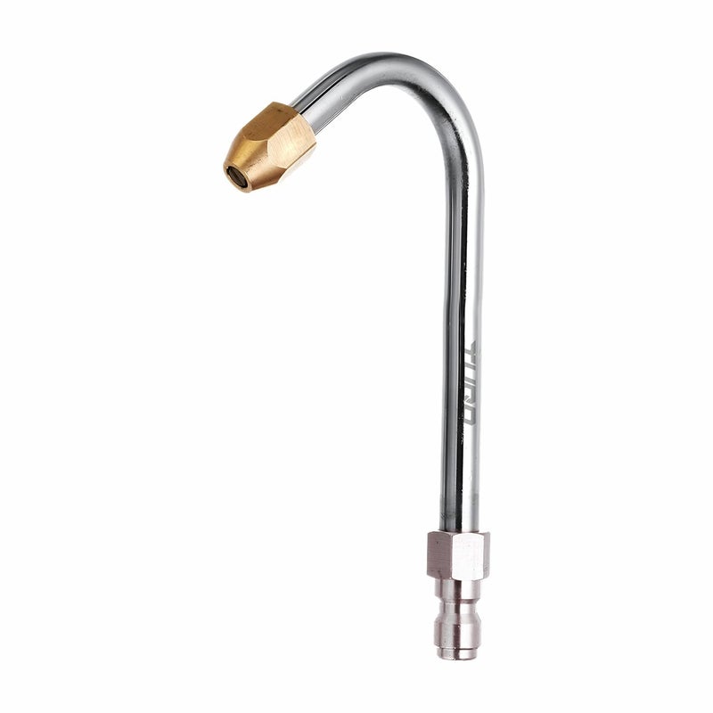 TUQO Extension Rod for High Pressure Washer - Bend Type Metal Rod with 1/4" Male Quick Plug Connector | Extension Wand for Cleaning Thight Places, Car, Bike, Floor, Roof. (U Shape - 150mm) - Image 1