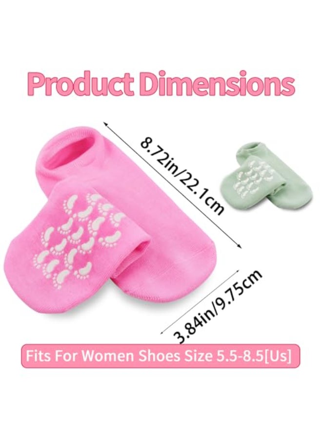Giloner Foot Moisturizing Socks 2PairsOne Size Silicone Socks for WomenGel Socks for Foot CareSilicone Socks for Repairing and Softening Dry Cracked Feet Women - Image 3