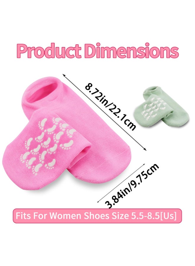 Giloner Foot Moisturizing Socks 2PairsOne Size Silicone Socks for WomenGel Socks for Foot CareSilicone Socks for Repairing and Softening Dry Cracked Feet Women - Image 4