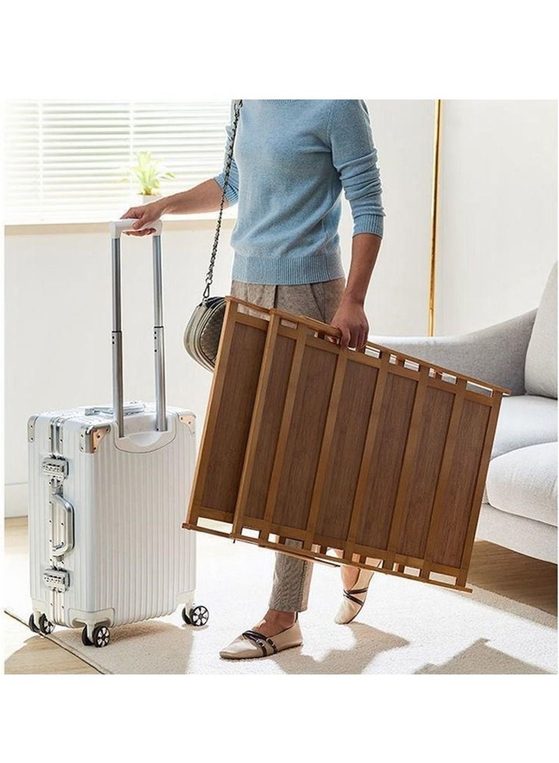 LINGWEI Bamboo Shoe Rack 4 Tier Foldable Shoe Stand Wooden Boot Cabinet Modern Simplicity Home Door Shoe Shelf Room Corridor - Image 5