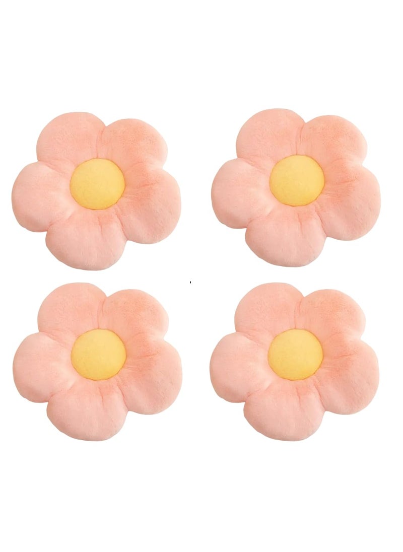 AVSHUB AVSHUB Sunflower Pillow Cushion Filler Throw Pillow 35 cm Set of 4 Cushion Filler Cushion Pillow, Sofa Pillow, Cushions for Bed Decorative Pillow for Sofa Car Office Chair (Pink)  - Image 1