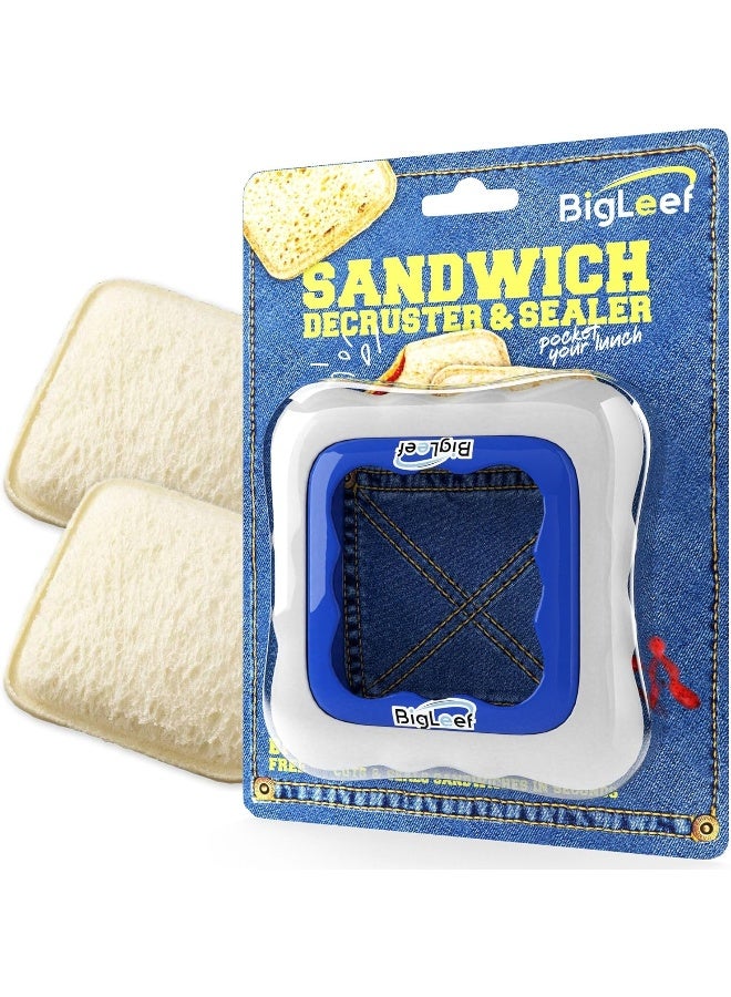 Bigleef Uncrustable Sandwich Cutter And Sealer - Pbj Sandwich Cutter For Kids Lunch - Make And Freeze Diy Pocket Minis - Homemade Uncrustables Sandwich Maker - Sandwich Sealer Decruster Cookie Cutters  - Image 5