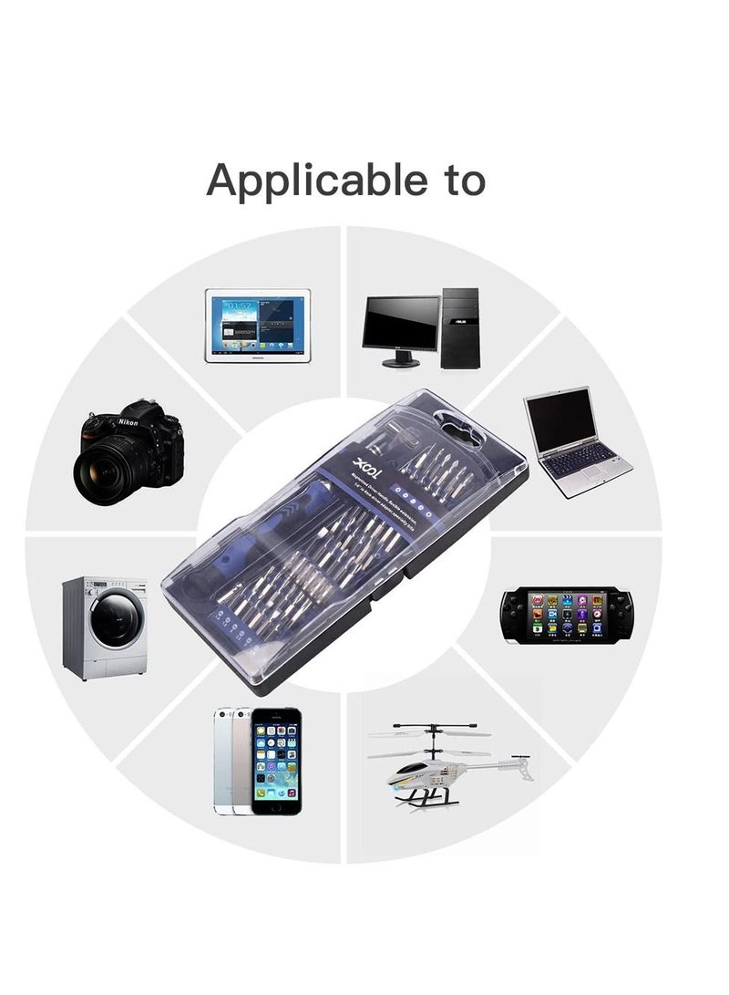 كوول طقم مفكات براغي دقيقة مكون من 80 قطعة فضي / أزرق / أسود 10.1 × 4.9 × 2.3 بوصة - Image 2