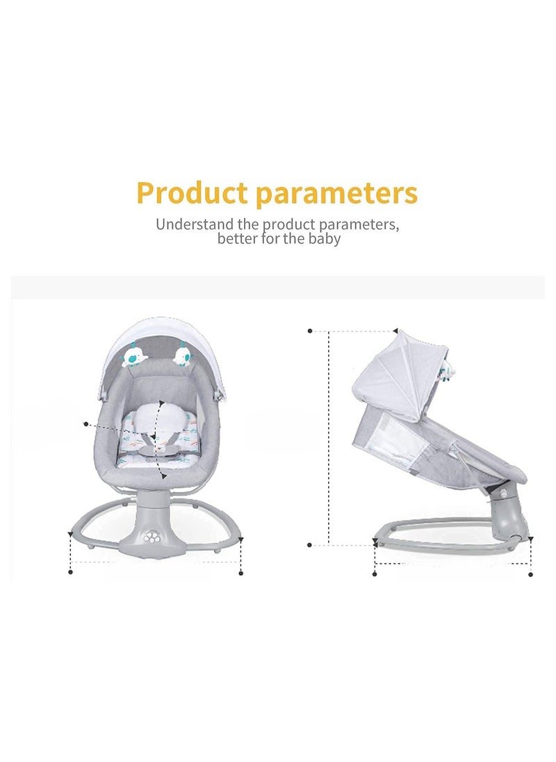 Generic - Electric Baby Swing for Infants Adjustable Rocking Chair with Remote Control and Adjustable Backrest, Baby Bouncer Seat - Image 1