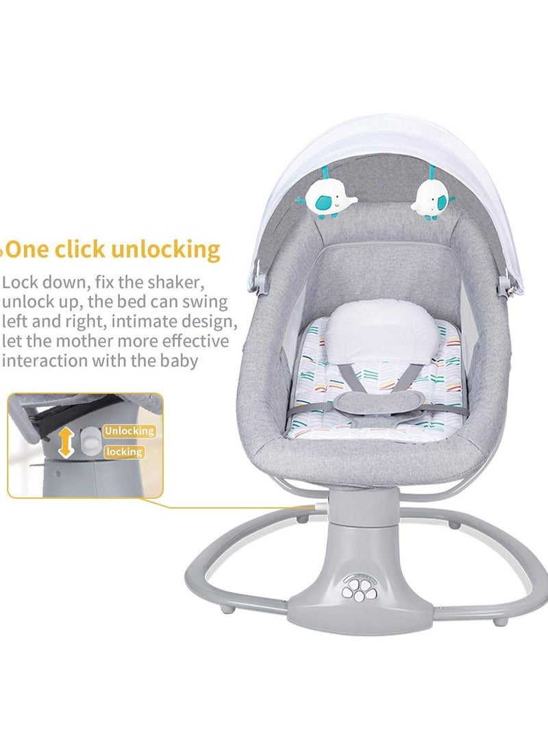 Generic - Electric Baby Swing for Infants Adjustable Rocking Chair with Remote Control and Adjustable Backrest, Baby Bouncer Seat - Image 1