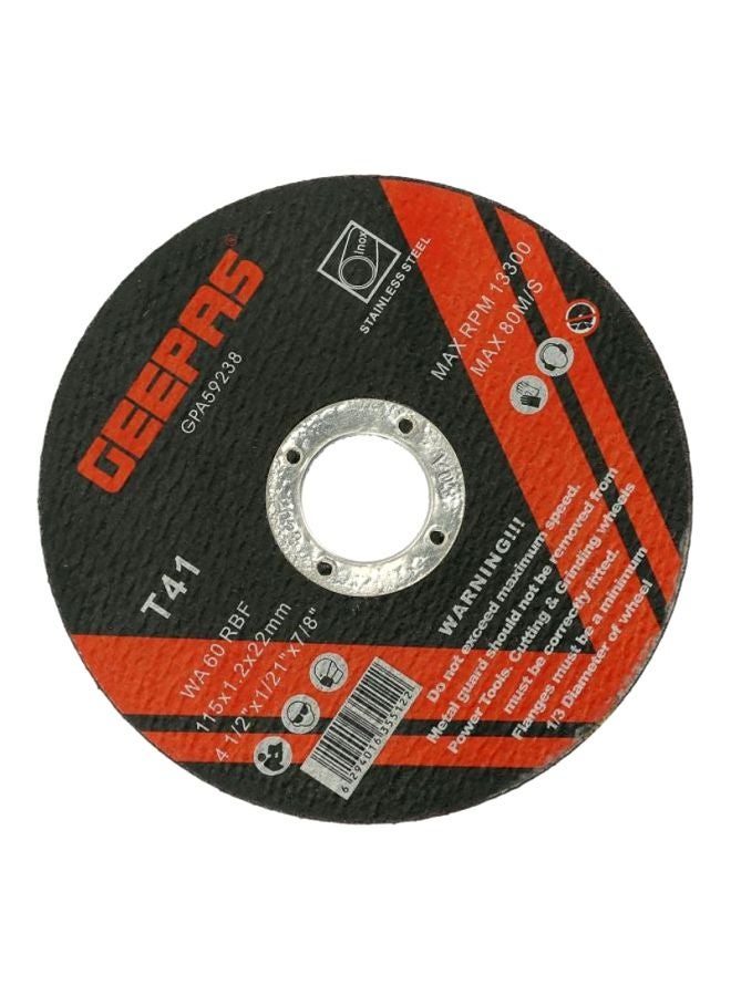 GEEPAS Stainless Steel Cutting Disc Black/Red/Silver - Image 1