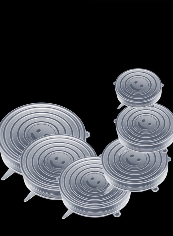 6Pcs Silicone Stretch Lids Reusable Food Seal Cover for Pot Bowl Keep Food Fresh Stretchy Wrap Cover Kitchen Cookware  - Image 2