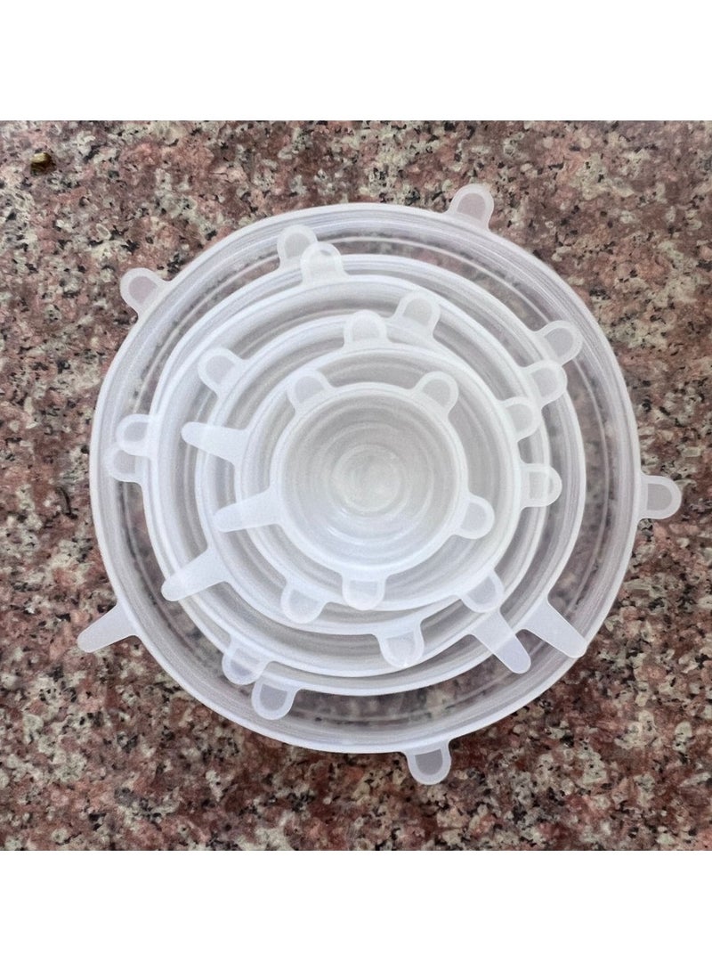 6Pcs Silicone Stretch Lids Reusable Food Seal Cover for Pot Bowl Keep Food Fresh Stretchy Wrap Cover Kitchen Cookware  - Image 4