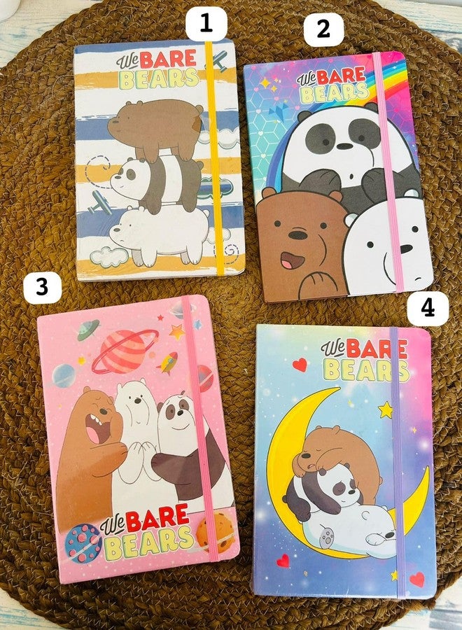 Radhya Accessories We Bare Bears Diaries Hardcover Notebook Elastic lock Diary Journal Planner Panda Diary for girls (Pack of 2) - Image 2