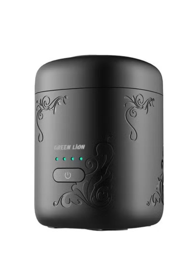 GREEN LION ASEEL Bakhour Incense Burner / Strong Fragrance Bakhoor/ Aesthetic Appearance / Wide Area Coverage / 120 sec Single Burning Time / 2 Min Auto Off / Type-C Charging Port / LED Indicator for Home Office and Car- Black - Image 3