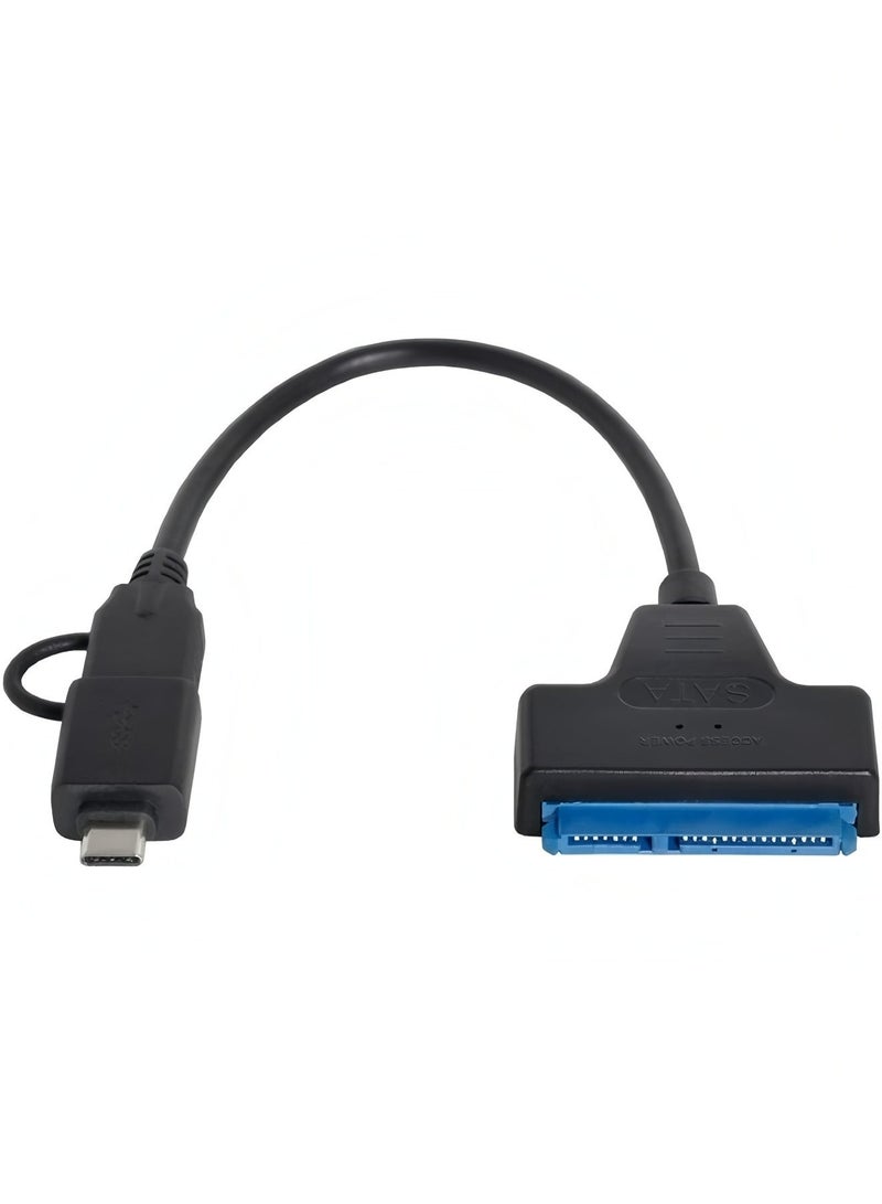 Apluynm SATA to USB 3.0 Cable, SATA 22 Pin 2.5" inch Female to USB 3.0 & Type-C Male USB-C USB 3.0, USB 3.0 to SATA III Hard Drive Adapter, for 2.5  HDD/SSD Hard Drive Disk - Image 4